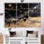 Spatter Explosion Gold Black - ensemble d'art mural imprimé abstrait-157488374-157488379