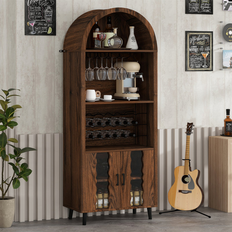 Armoire bar 71 po Farmhouse, Brun