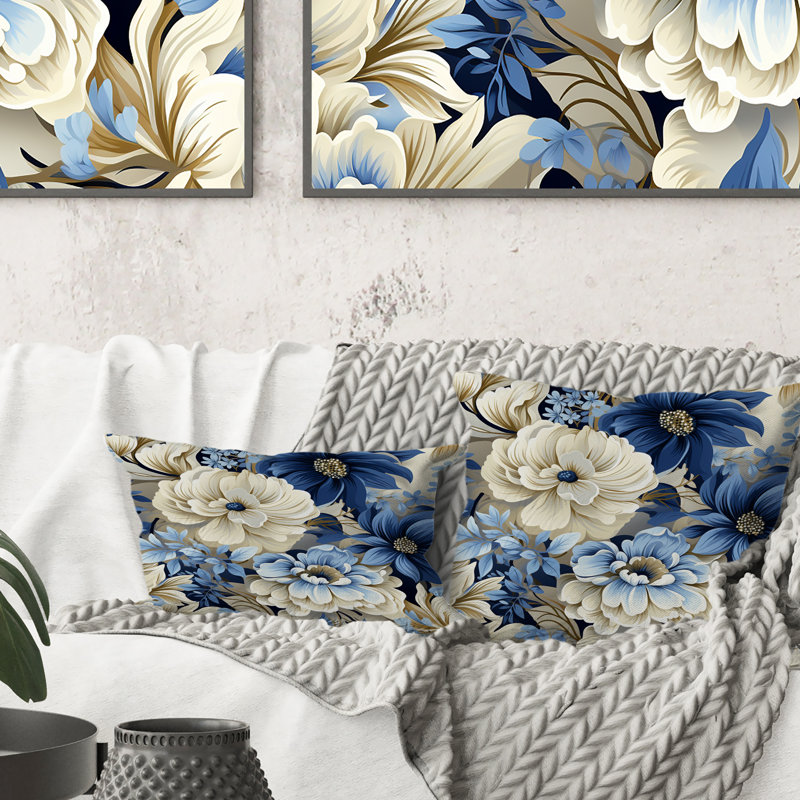 Coussin Coastal Blues, H 18 po x l 18 po