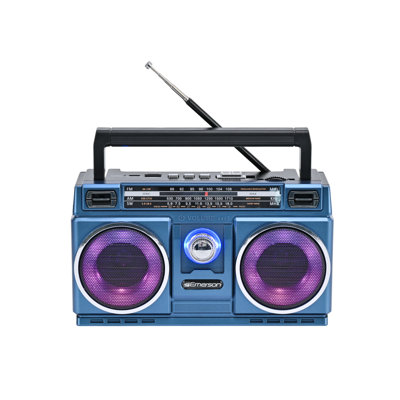 Haut-parleur Bluetooth portable rétro Emerson avec radio et batterie rechargeable