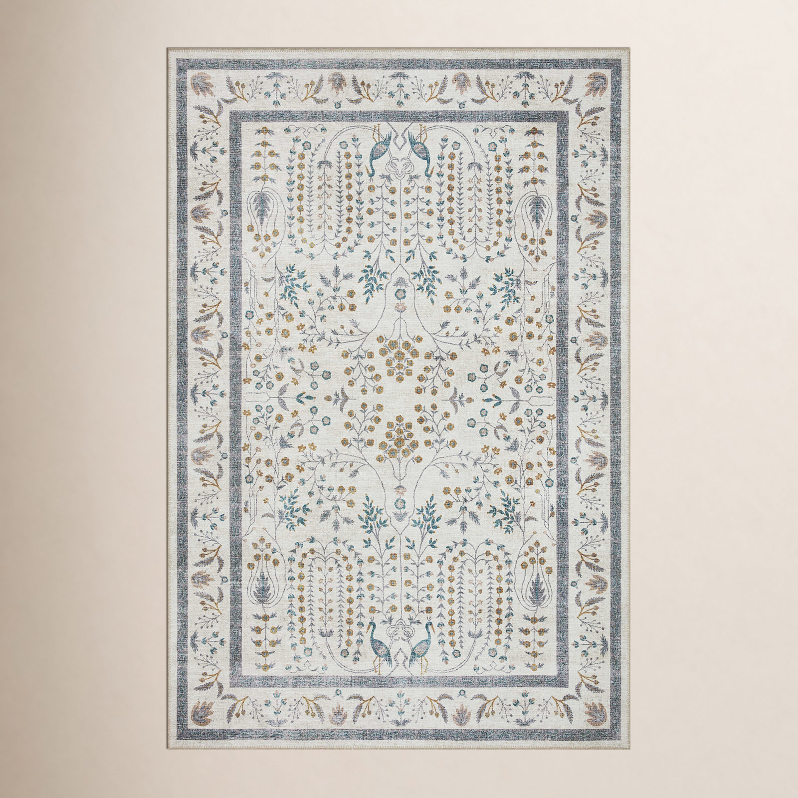Rifle Paper Co. x Loloi Maison Wisteria Cream Rug & Reviews | Birch Lane