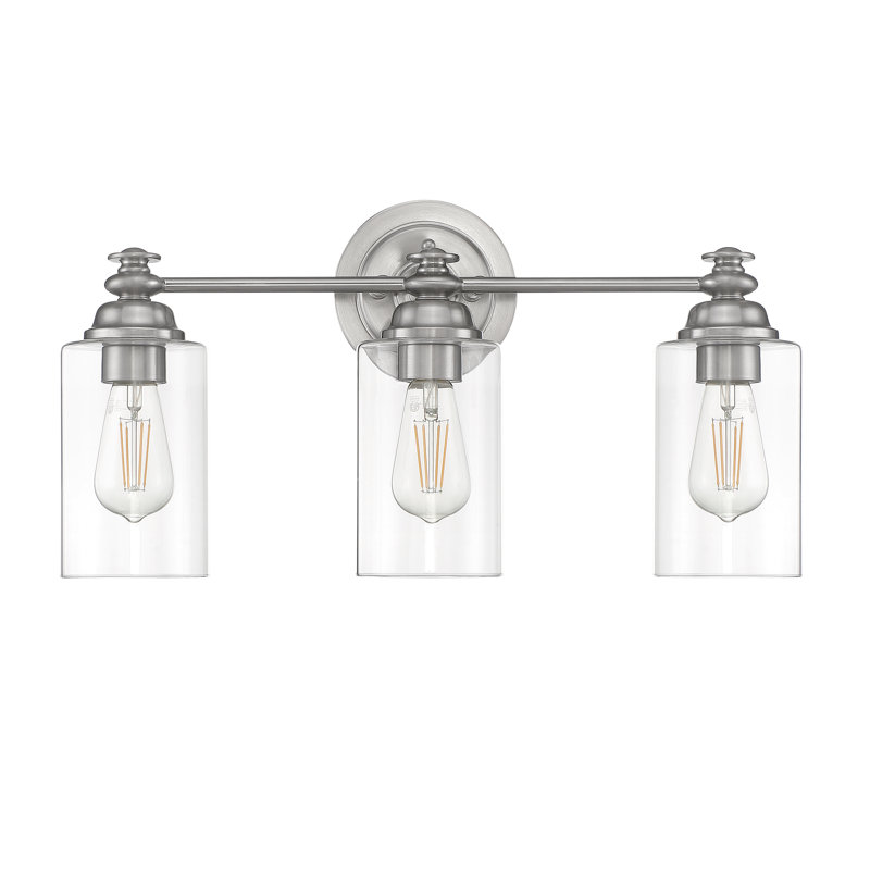 Éclairage pour meuble-lavabo 3 lumières Uffington, Nickel poli brossé