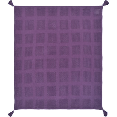  Jeté en coton Waffle Weave
