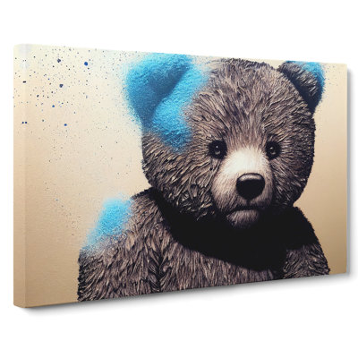 Interesting Teddy Bear - Wrapped Canvas Print