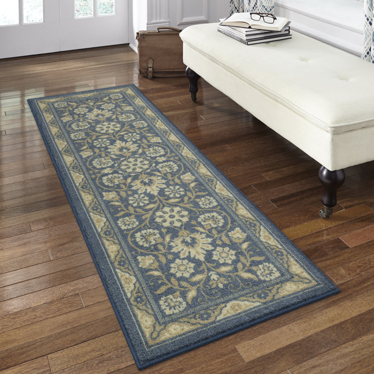 Tapis bleu / brun Alcesta
