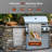 Outdoor Kitchen Drawers Stainless Steel 2-drawer, Built-in Drawer Flush Mount Double Bbq Access Drawers For Bbq Islands And Patio Grill Areas