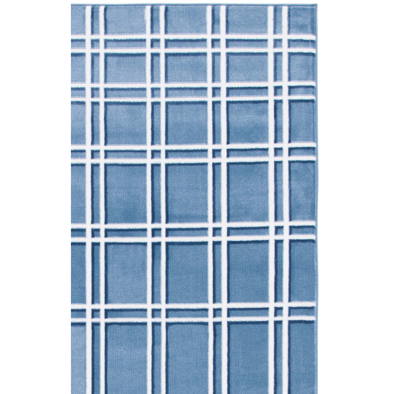 Dili Performance Plaid Rug, Runner 2'3" x 8'