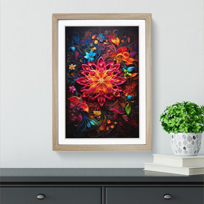 Mandala Contemporary Art - Framed Print