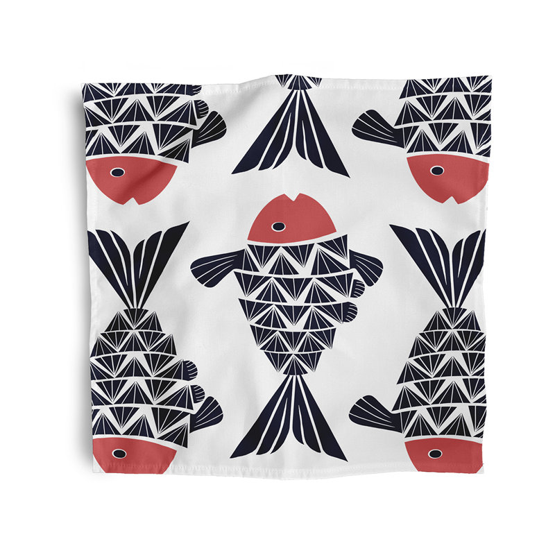 Shelva Polyester No Pattern Square Napkin, Navy