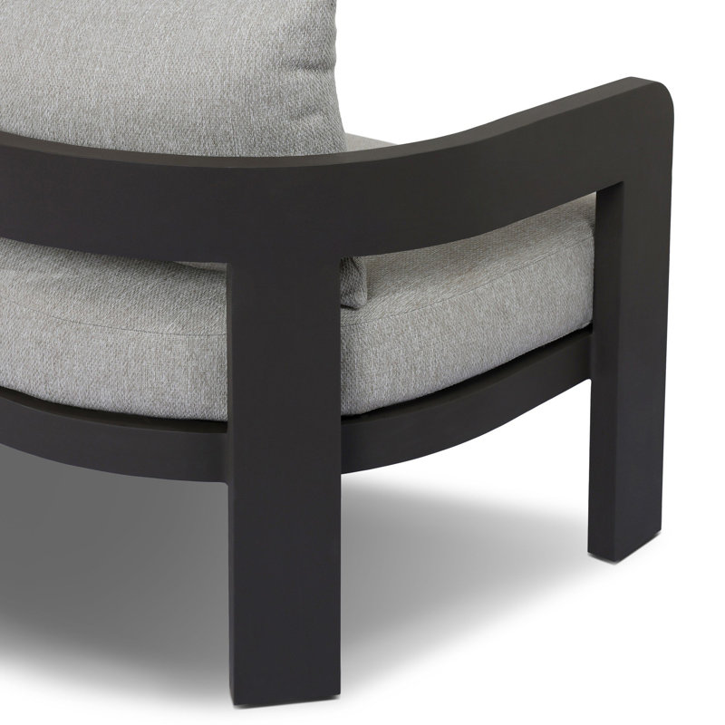 Jackson Outdoor Metal Sofa-96"-Alessi Linen, Concha Fog