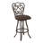 Margie Swivel Counter or Bar Height Armless Upholstered Bar Stool with Footrest in Metal-22070094-22070096-48137995