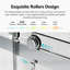 Porte de douche coulissante double à double dérivation - largeur de 56 à 60 po, hauteur de 76 po, verre trempé de 3/8 po, performance durable en hauteur réglable de 56 à 60 po, H