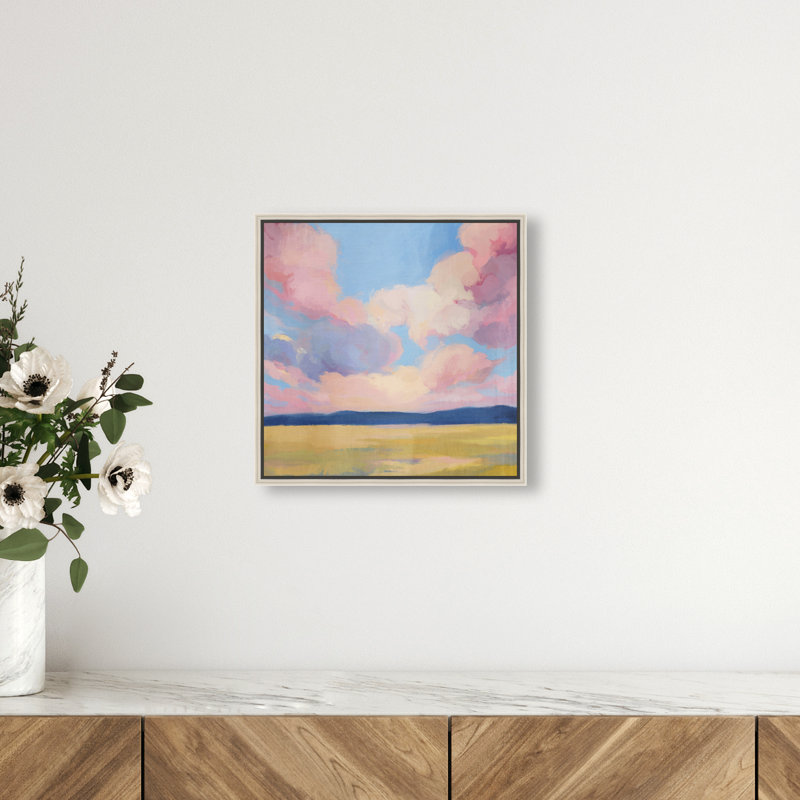 Blushing Sky Print by Oliver Gal, 13" H x 13" W, Silver Floater Frame