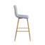 Upholstered Counter Stool with Metal Frame-471388997