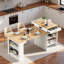 Îlot de cuisine à rangement extensible avec rangement double face et prise de courant-181792503