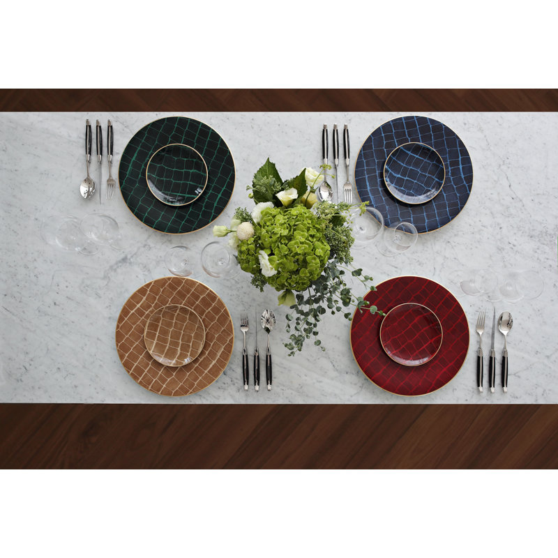 Alligator Emerald Bone China Tray