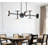 8-Light Nodes Linear Chandelier In Santi Black-1236006873