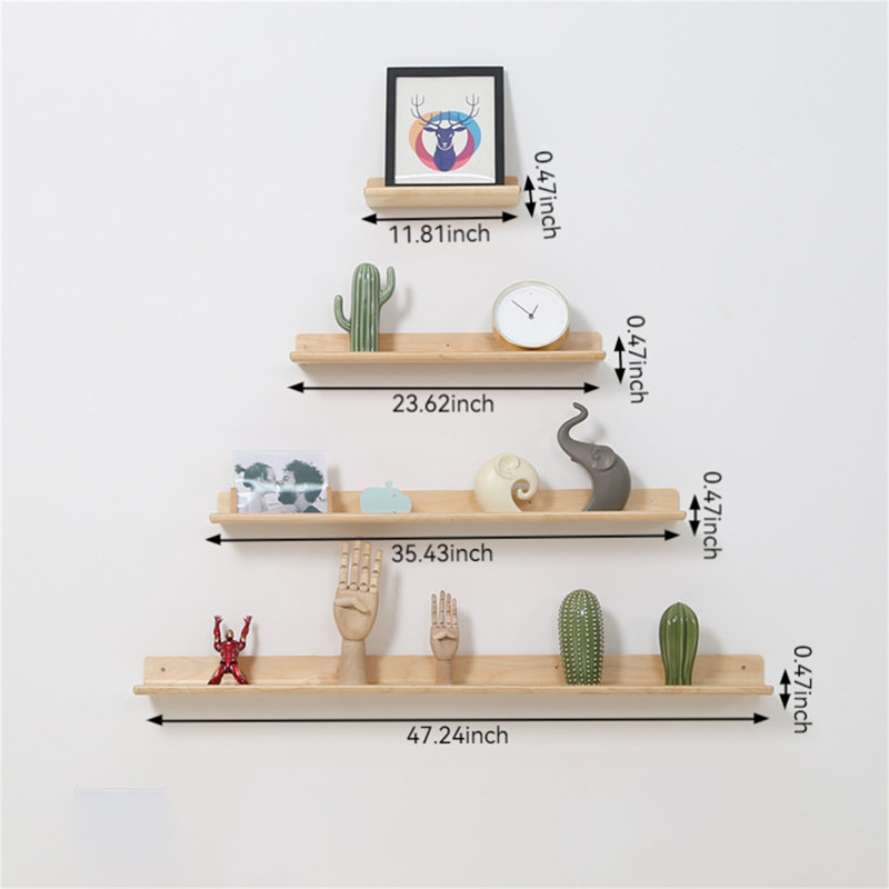 Najelly Wood Floating Shelf