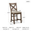 Tabouret de comptoir 24,5 po Hannalise