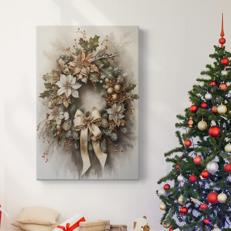 Art des Fêtes de Noël - Toile tendue avec châssis DL XXXVII, H 12 po x l 8 po