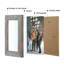 Cadre photo en bois gris de 14 cm (5,5 po) pour salon - Paquet de 2