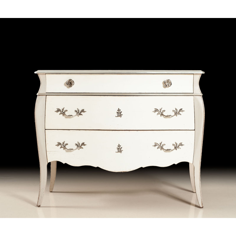 French Solid Wood 3 - Drawer Accent Chest