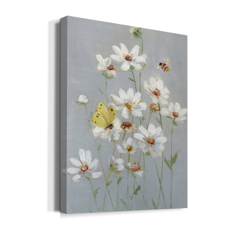 «Gathering Daisies I», reproduction d'art sur toile tendue, H 36 po x l 24 po x P 1 po