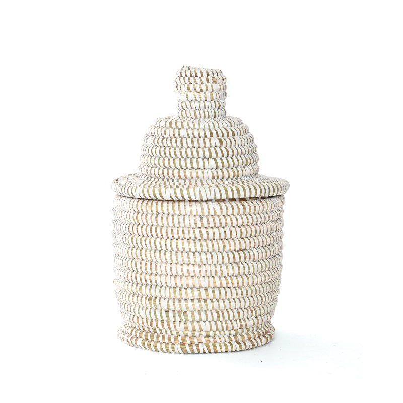 Petit panier tour à couvercle blanc