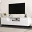 Console de télévision moderne à panneau ultrabrillant, meuble télé, centre de divertissement avec tablettes de rangement, meuble télé pour salon, chambre à coucher