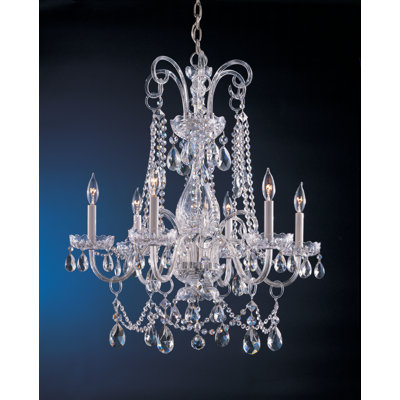 Boykin 6 - Light Glass Classic / Traditional Chandelier