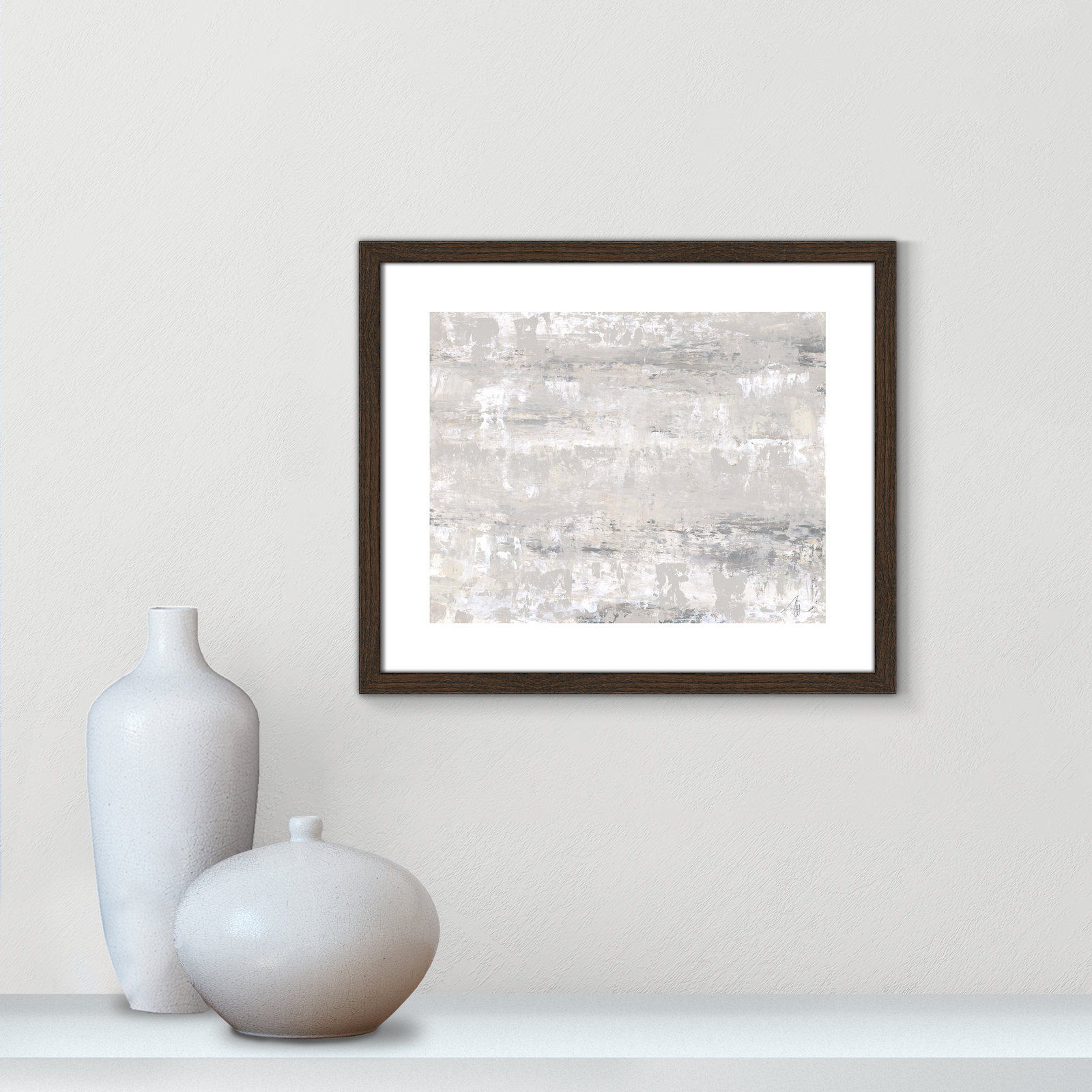 Desert Winds by Filippo Ioco - Print, 16" H x 19" W x 0.75" D, Walnut Wood Framed Paper