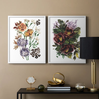 «Garden Bouquets I», reproduction encadrée de qualité supérieure - prête à être accrochée - aucun clou requis - aucun clou requis