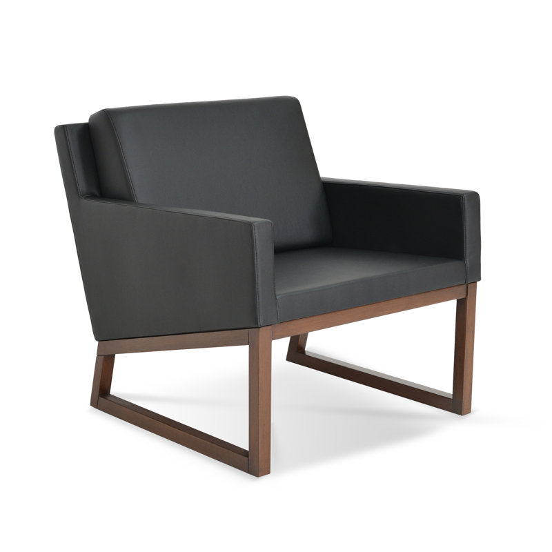 Fauteuil Nova, Similicuir noir