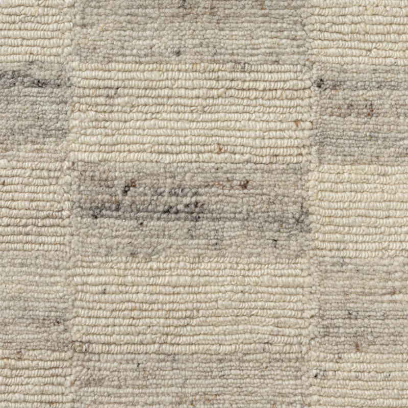 Tapis intérieur en laine noué à la main Adalyn, 10' x 14', Grey/Beige