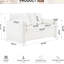 2 en blanc avec revêtement en chenille et mousse haute stable pour un confort familial