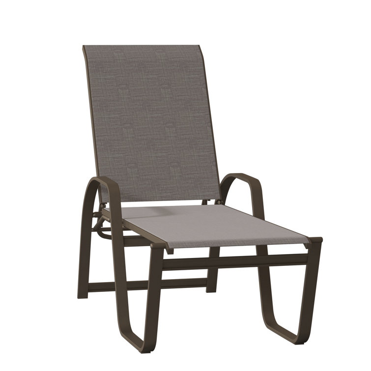Holna Outdoor Rust-Resistant Metal Chaise Lounge