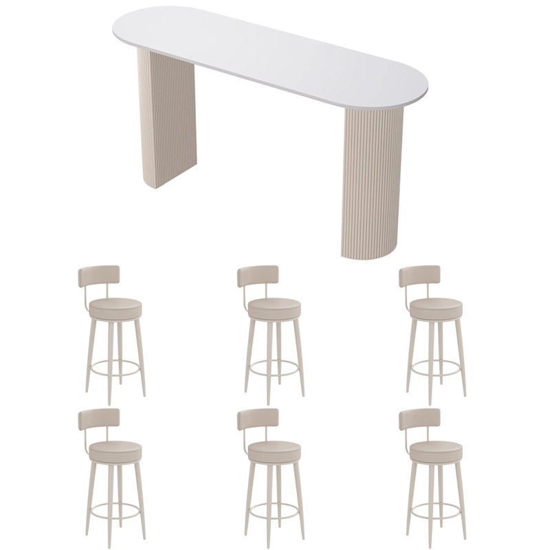 Harman, Beige, Blanc / beige, H 41,3 po x L 62,9 po x l 15,7 po