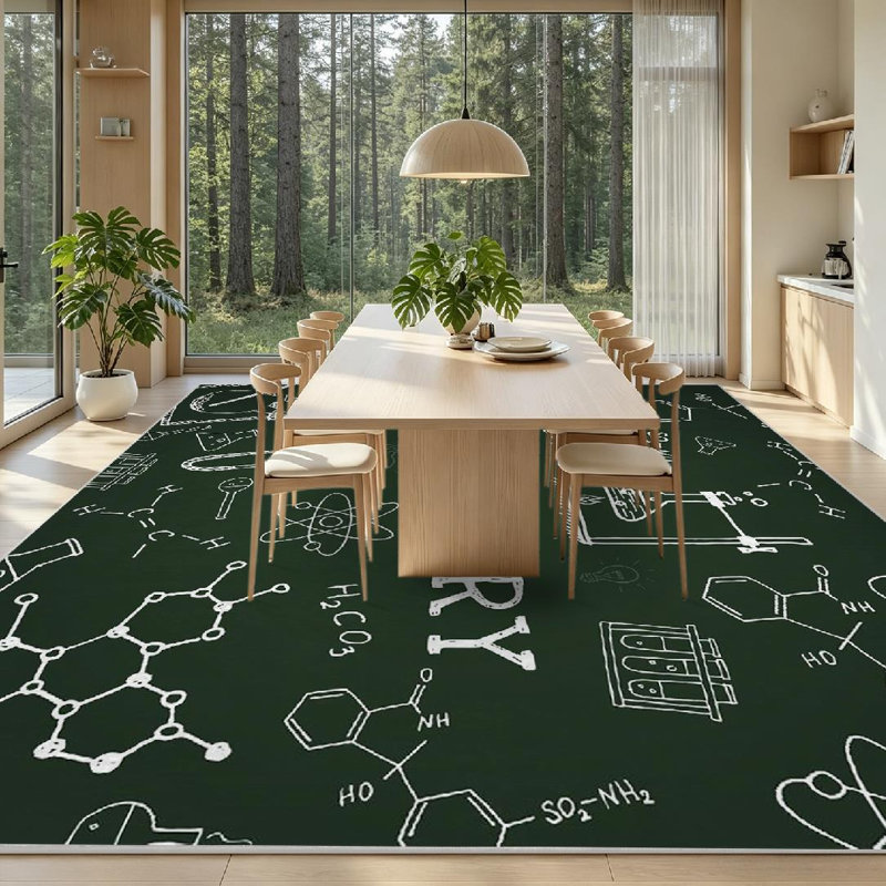 Tapis d'intérieur transparent pour tableau noir, lavable à la machine, tableau noir, Rectangle 79" x 118"
