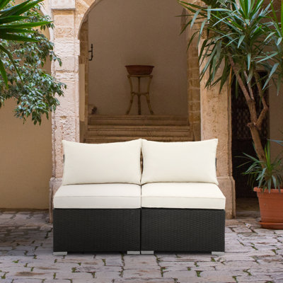 Annalynn Metal Outdoor Armless Lounge Chair