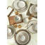Service de table en céramique 24 pièces, couleur crème | 100% céramique, antibactérien, écologique | Comprend 6 bols (4,7 po, 13,5 oz), 6 assiettes à dessert (8,7 po), 6 assiettes à dîner (7,1 po), 6 assiettes de service (11 po) | Nettoyage facile, va au lave-vaisselle jusqu'à 122 ° F