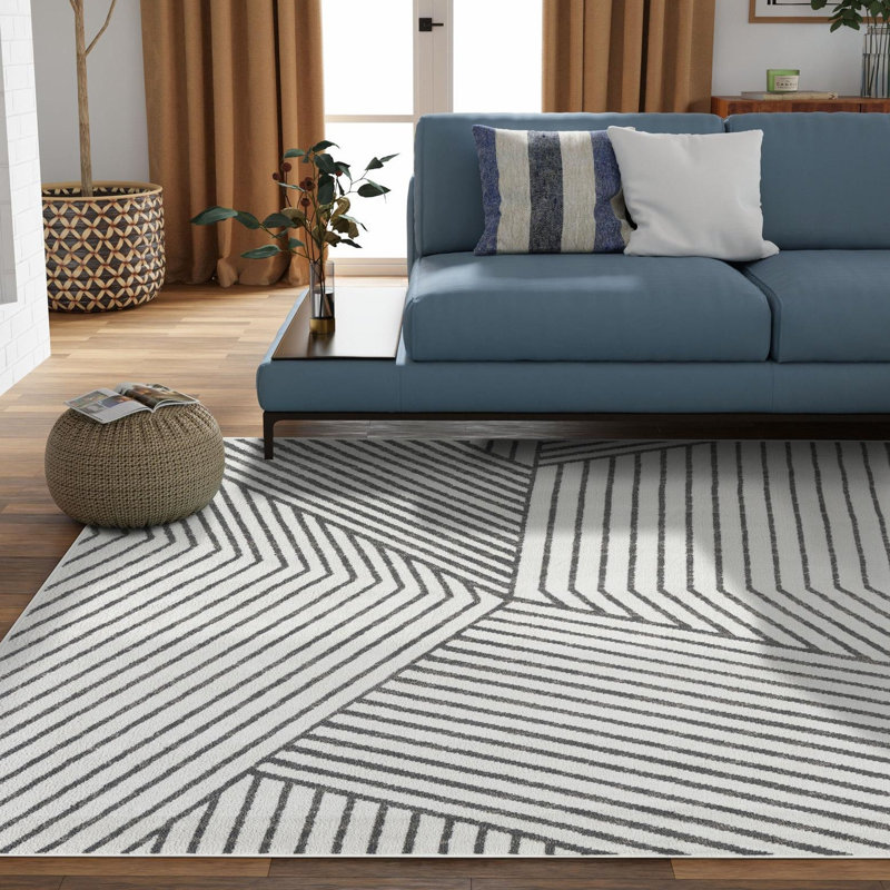 Latitude Run® Orkla Nikolis Rug Ivory, Square 7'10"