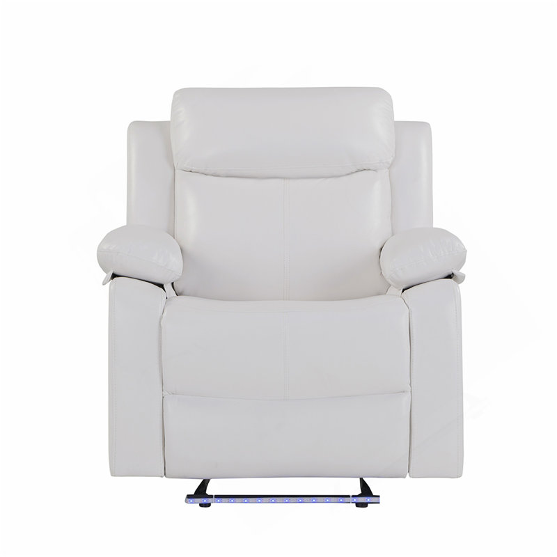 Fauteuil inclinable blanc avec lumière DEL Blanche