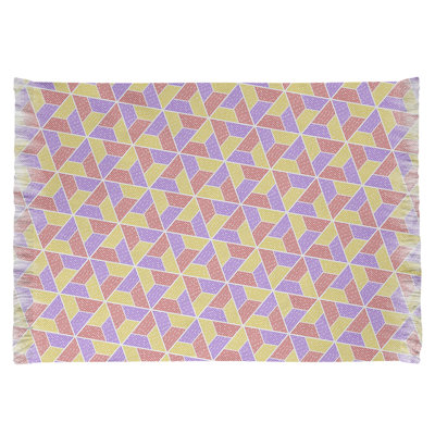 Tapis jaune/rouge/mauve de zone trapézoïdale Mcguigan