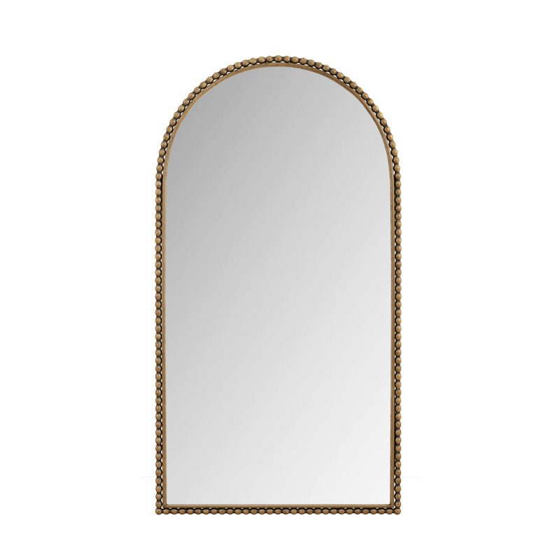Iron Arch Retro Full Length Mirror With Supporting Feet, For Living Room, Bedroom,, Gold