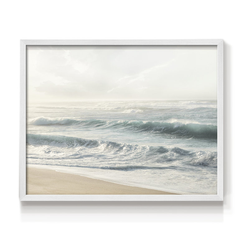 Douces vagues - impression encadrée - réarmable, H 22 po x l 28 po, Blanc