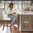 Swivel 26.4' Faux Leather Counter Stool with Solid Wood Legs-200367123-186223921