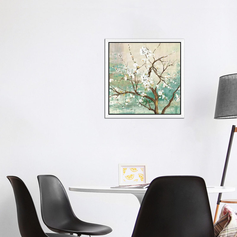 Kyoto I by Asia Jensen - Floater Frame Painting on Canvas, 66.04 cm H x 66.04 cm W, White Framed