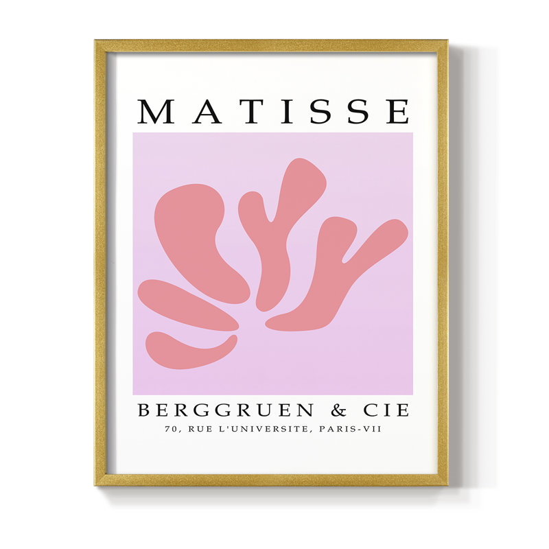 Reproduction encadrée Matisse CCCL - bois massif, H 28 po x l 22 po, Or