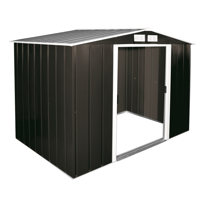 Salford Metal Garden Shed, Anthracite Grey