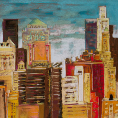«From Brooklyn Bridge 5» par Jennifer Gardner, reproduction sur toile